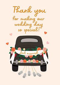 Tap to view Wedding Car Thank You Card