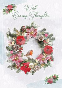 Tap to view With Caring Thoughts Christmas Card