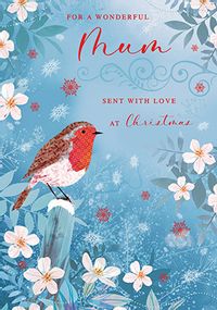 Tap to view Wonderful Mum at Christmastime Robin Card