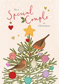 Tap to view To a Special Couple at Christmas Robins Card