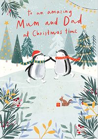 Tap to view Amazing Mum and Dad at Christmas Penguin Card