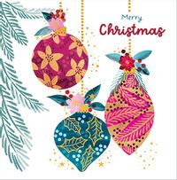 Tap to view Decorative Baubles Square Merry Christmas