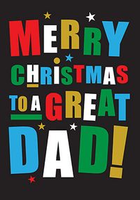 Tap to view Dad Simple Bold Merry Christmas Card