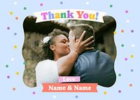 Tap to view Colourful Thank You Wedding Landscape Postcard