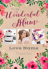 Tap to view Neon Blush - Multi Photo Wonderful Mum Wedding Card