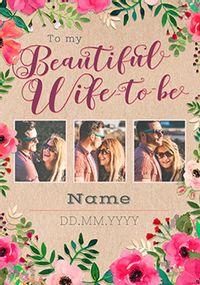 Tap to view Neon Blush - Multi Photo Wife-To-Be Wedding Card