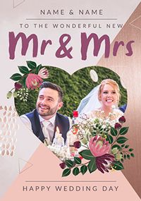 Tap to view The wonderful Mr & Mrs Photo Wedding Card