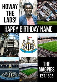 Tap to view Newcastle United - Howay the Lads Photo Birthday Card