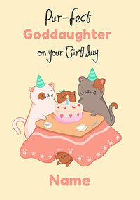 Tap to view Pur-fect Goddaughter Personalised Birthday Card