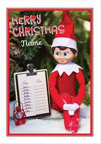 Tap to view Elf On The Shelf Personalised Christmas Card