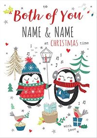 Tap to view Both of You Penguins Personalised Christmas Card