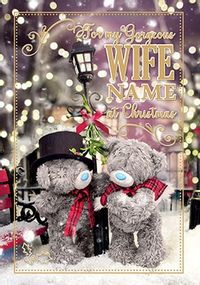 Tap to view Me To You - Gorgeous Wife Personalised Christmas Card