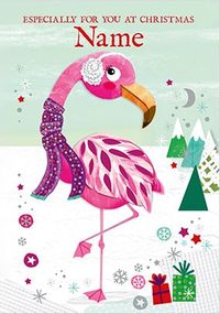 Tap to view Festive Flamingo Daughter Christmas Card