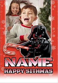 Tap to view Star Wars Darth Vadar Sithmas Photo Christmas Card
