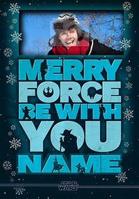 Tap to view Star Wars Merry Force Be With You Photo Christmas Card