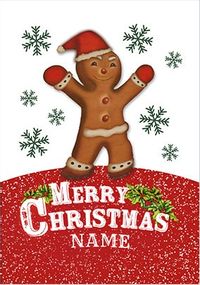Tap to view Gingerbread Man Personalised Christmas Card