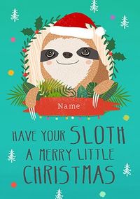 Tap to view Sloth Christmas Personalised Card