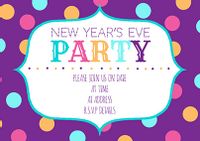 Tap to view Polka Dot New Year Party Invitation - Advocate