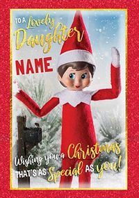 Tap to view Elf on the Shelf - Lovely Daughter Personalised Christmas Card