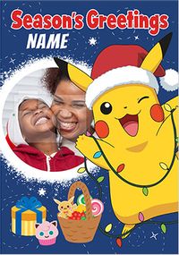 Tap to view Pokemon Pikachu Photo Christmas Card