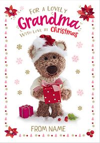 Tap to view Barley Bear - Lovely Grandma Personalised Christmas Card