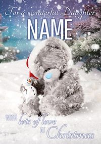 Tap to view Daughter Christmas Card Snowman - Me to You Photo Finish