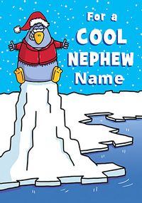 Tap to view Nephew Christmas Card - Cool Penguin Nigel Quiney