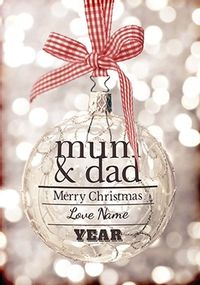 Tap to view Glitter Baubles - Mum & Dad Video Message