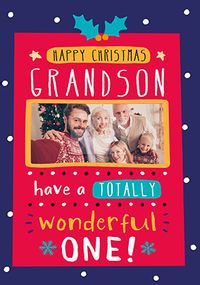 Tap to view Happy Christmas Grandson Photo Card