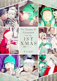 Tap to view Nanny & Grandad 1st Christmas Photo Card