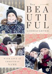 Tap to view Beautiful Goddaughter Multi Photo Christmas Card