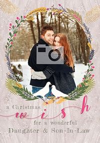 Tap to view Daughter & Son-In-Law Christmas Wish Photo Card