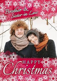 Tap to view Brother & Sister-In-Law Happy Christmas Photo Card