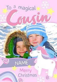 Tap to view Magical Cousin Photo Christmas Card