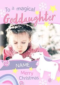Tap to view Magical Goddaughter Photo Christmas Card