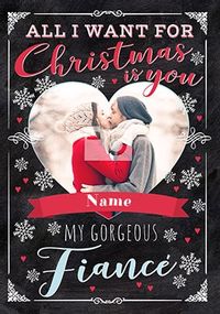 Tap to view Gorgeous Fiancé Photo Christmas Card