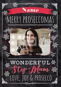Tap to view Wonderful Step-Mum Proseccomas Photo Card