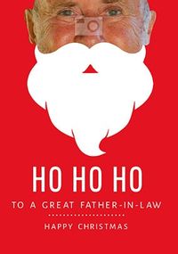 Tap to view Great Father-In-Law Santa Beard Photo Christmas Card