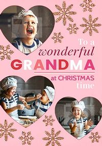 Tap to view Wonderful Grandma Christmas Photo Stars Card