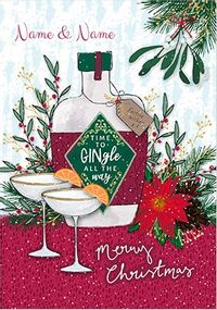 Tap to view Special Couple Gin-gle  personalised Christmas Card