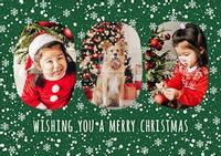 Tap to view Snowflakes Merry Christmas 3 photos Card