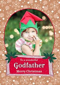 Tap to view Wonderful Godfather at Christmas Photo Card