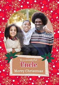 Tap to view Uncle traditional photo Christmas Card