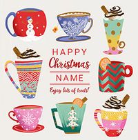 Tap to view Happy Christmas Mugs Personalised Card