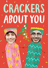 Tap to view Crackers About You Funny Photo Christmas Card