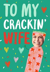 Tap to view Crackin' Wife Funny Photo Christmas Card