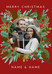 Tap to view Merry Christmas couple personalised Photo card