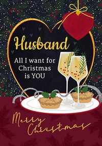 Tap to view Handsome Husband Mince Pies Personalised Christmas Card