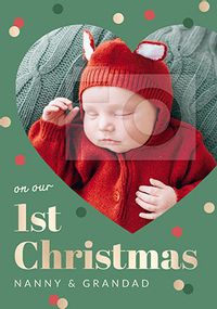 Tap to view 1st Christmas Nanny & Grandad Photo Card