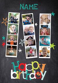 Tap to view General Birthday - Blackboard Photo Strip